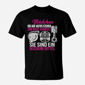 Auto-Motiv T-Shirt für Frauen - Mädchen & Autos Spruch - Seseable