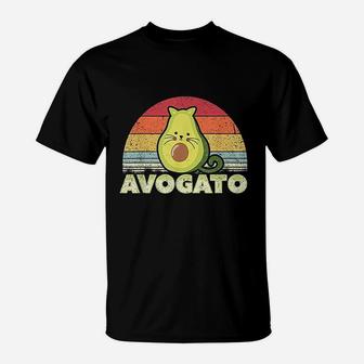 Avogato Retro Cat Avocado Cinco De Mayo T-Shirt - Seseable