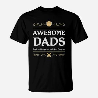 Awesome Dads Father Gamer T-Shirt - Seseable