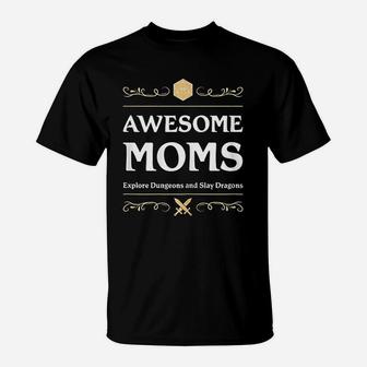 Awesome Moms Explore Dungeons T-Shirt - Seseable
