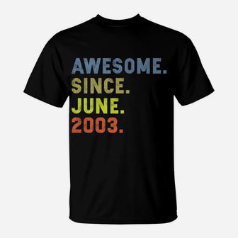 Awesome Since June 2003 Vintage 16th Birthday Gift T-Shirt - Seseable