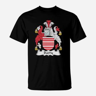 Barry Coat Of Arms Irish Family Crests T-Shirt - Seseable