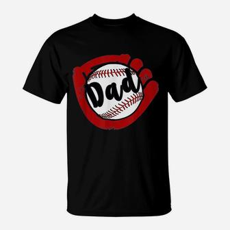 Baseball Dad For Baseball Softball Mom T-Shirt - Seseable