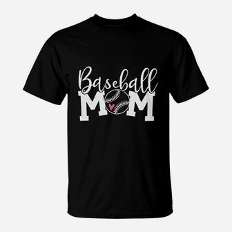 Baseball Mom Women Cute Letter Casual Summer T-Shirt - Seseable