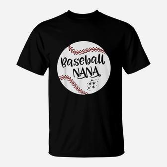 Baseball Nana For Grandma Women Mothers Day Gifts T-Shirt - Seseable