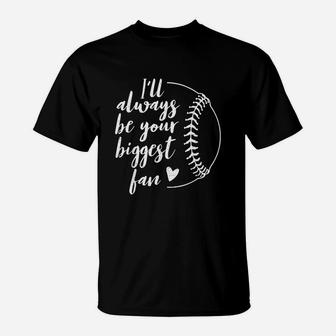 Baseball Player Biggest Fan Baseball Game Lovers Gift T-Shirt - Seseable