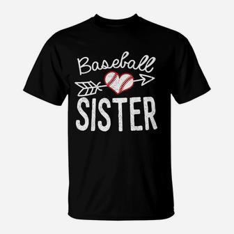 Baseball Sister, sister presents T-Shirt - Seseable