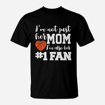 Basketball Mom Number One Fan Basketball Mothers T-Shirt - Seseable