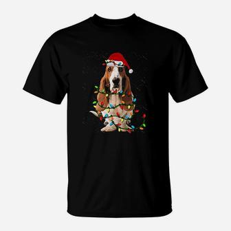 Basset Hound Christmas Funny Basset Hound Dog Lovers Gift T-Shirt - Seseable