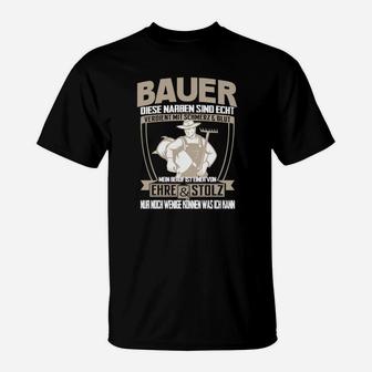 Bauer Ehre & Stolz T-Shirt, Landwirtschaft Motiv Tee - Seseable