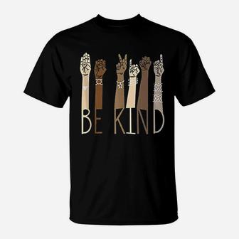 Be Kind Sign Language Hand Talking Teachers T-Shirt - Seseable