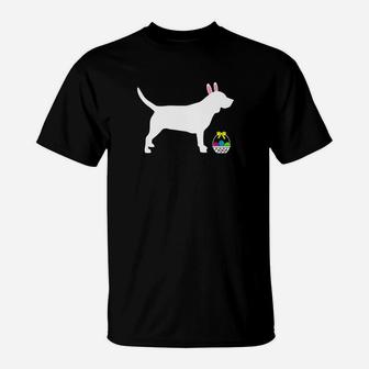 Beagle Easter Bunny Dog Silhouette T-Shirt - Seseable