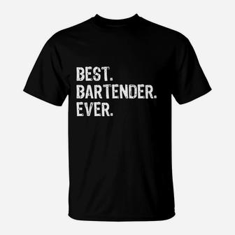 Best Bartender Ever Bartending Funny Gift Christmas T-Shirt - Seseable