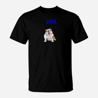 Best Dog Dad Ever Funny English Bulldogs Pups Back T-Shirt - Seseable