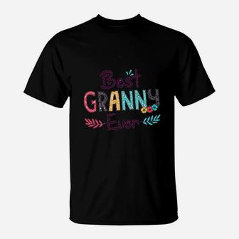 Best Granny Ever For Gift Floral Flower Decoration Mothers Day Grandma T-Shirt | Seseable CA