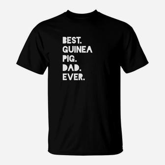 Best Guinea Pig Dad Funny Mens White Gif T-Shirt - Seseable