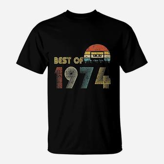Best Of 1974 46th Birthday Gifts Cassette Tape Vintage T-Shirt - Seseable