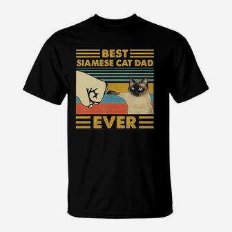 Best Siamese Cat Dad Ever Retro Vintage Sunset T-shirt T-Shirt | Seseable UK