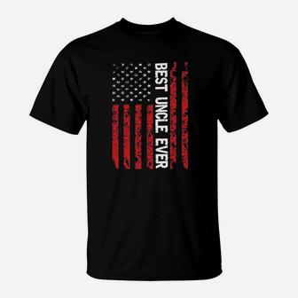 Best Uncle Ever American Flag Family Crewneck T-Shirt - Seseable