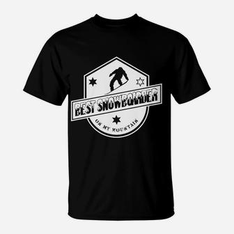 Beste Snowboarder Herren T-Shirt mit Bergmotiv, Sportdesign - Seseable