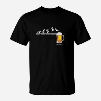 Bier-Liebhaber Evolution T-Shirt, Witziges Bierglas-Design - Seseable