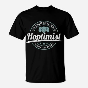 Biertrinker Bier Hoptimist Alkoho T-Shirt - Seseable