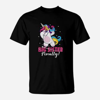 Big Sister Finally Unicorn Unicorn Dab T-Shirt - Seseable