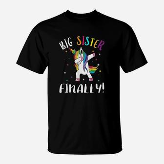 Big Sister Finally Unicorn Unicorn New Big Sister T-Shirt | Seseable UK