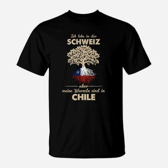 Bikulturelles Erbe T-Shirt, Schweiz und Chile Wurzeln Design - Seseable