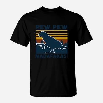 Bird Pew Pew Madafakas Vintage Retro T-Shirt - Seseable