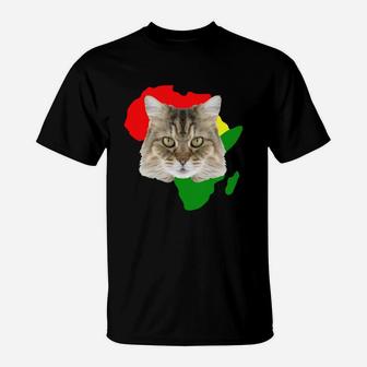 Black History Month African Map Ragamuffin Gift For Pet Lovers Proud Black T-Shirt - Seseable
