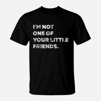 Black Mom Little Friend Quote Word Art Design T-Shirt - Seseable