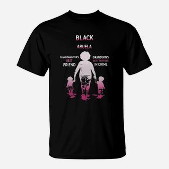 Black Month History Black Abuela Grandchildren Best Friend Family Love Gift T-Shirt - Seseable