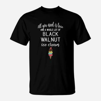 Black Walnut Ice Cream T-shirt For Ice Cream Lovers T-Shirt - Seseable