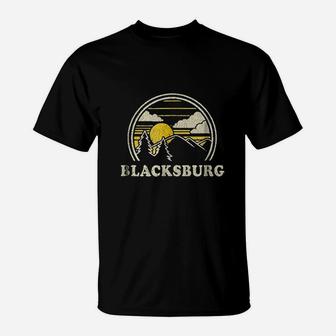 Blacksburg Virginia Vintage Hiking Mountains T-Shirt - Seseable