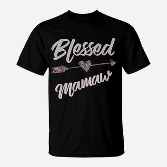 Blessed Mamaw Thanksgiving Funny Mother Wife Gift T-Shirt - Seseable