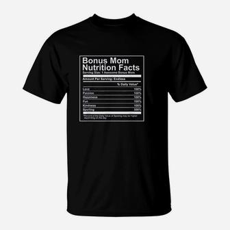 Bonus Mom Nutrition Facts T-Shirt - Seseable