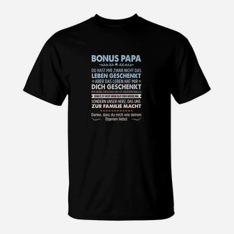 Bonus Papa Dankeschön T-Shirt, Liebesbeweis für Stiefvater - Seseable