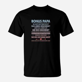 Bonus Papa Dankeschön T-Shirt, Liebevolle Botschaft - Seseable