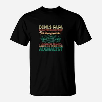 Bonus-Papa Dankeschön T-Shirt, Liebevoller Spruch Tee - Seseable