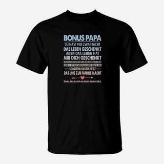Bonus Papa T-Shirt, Lustiges Stiefvater-Design - Seseable