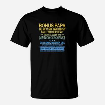 Bonus Papa T-Shirt mit inspirierendem Spruch, Geschenkidee - Seseable