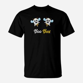Boo Bees Funny Ghost Boobees Halloween Girls Outfit T-Shirt - Seseable