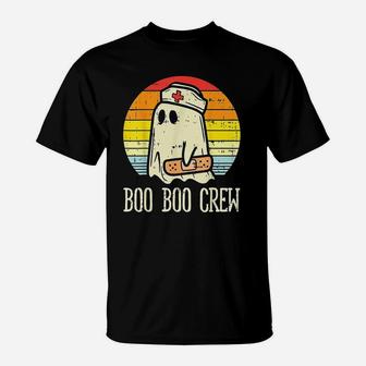 Boo Boo Crew Nurse Retro Halloween T-Shirt - Seseable