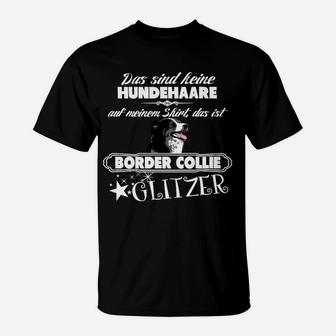 Border Collie Glitzer T-Shirt für Hundeliebhaber - Seseable