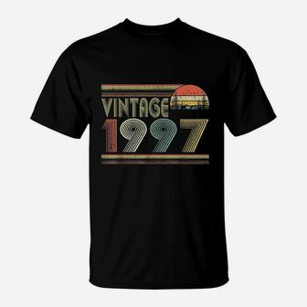 Born In 1997 Retro Vintage 24th Birthday Gifts T-Shirt - Seseable