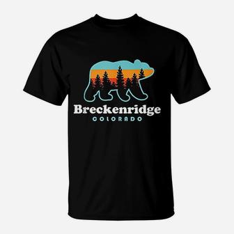 Breckenridge Colorado Bear Mountains Trees T-Shirt - Seseable