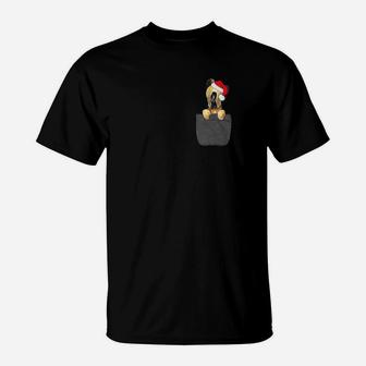 Briard Dog Santa Hat In Your Pocket Christmas Gift T-Shirt - Seseable