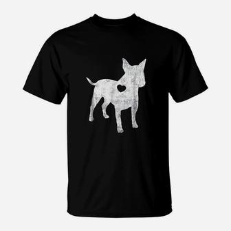 Bull Terrier I Love My Bull Dog Lover T-Shirt - Seseable