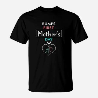 Bumps First Mothers Day New Mom Expecting Baby T-Shirt - Seseable